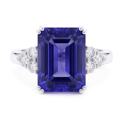 Natural Sapphire Ring 3ct - White Gold 14K