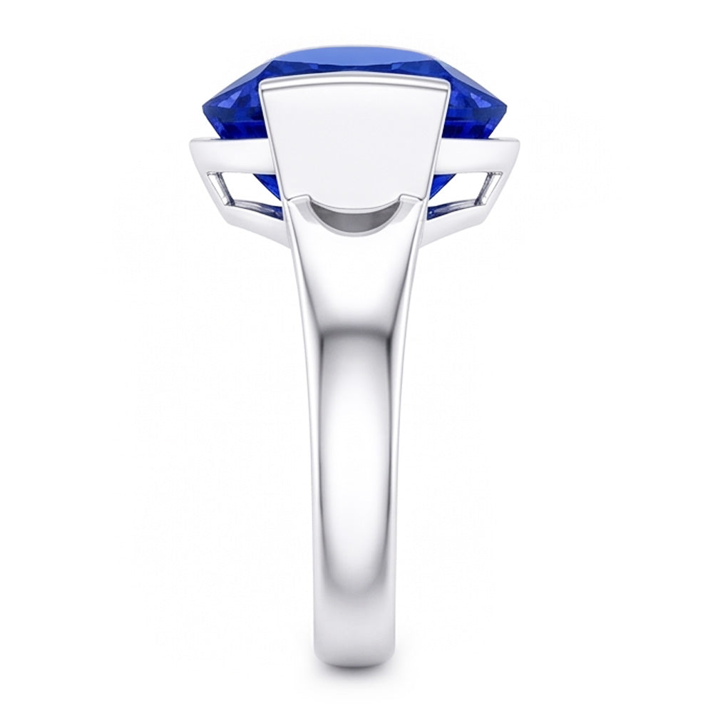 Natural Sapphire Ring 3ct - White Gold 14K