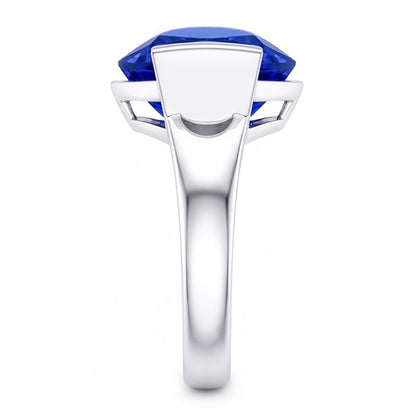 Natural Sapphire Ring 3ct - White Gold 14K