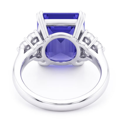 Natural Sapphire Ring 3ct - White Gold 14K