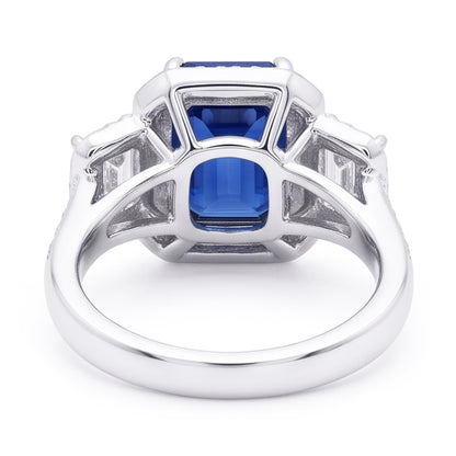 Natural Sapphire Ring 3ct - White Gold 14K