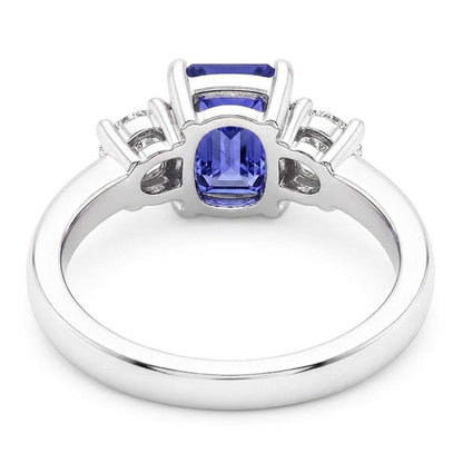 Natural Sapphire Ring 3ct - White Gold 14K