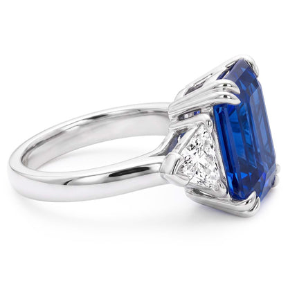 Natural Sapphire Ring 4ct - White Gold 14K