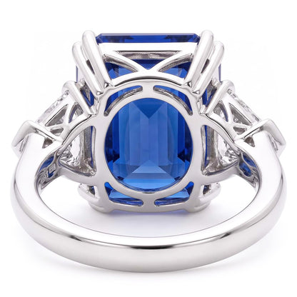 Natural Sapphire Ring 4ct - White Gold 14K