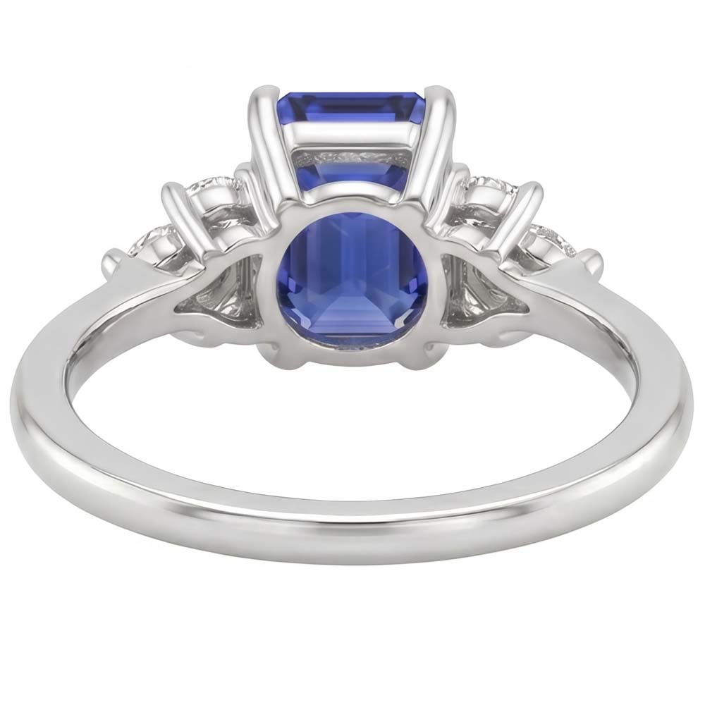 Natural Sapphire Ring 4ct - White Gold 14K