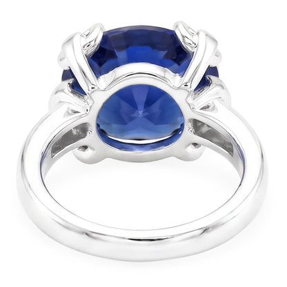 Natural Sapphire Ring 7.01ct - White Gold 14K