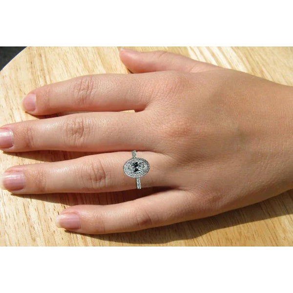 Natural 8 Carat Diamond Halo Ring
