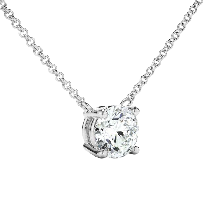 Natural Diamond Pendant White Gold 1.25 Ct. Necklace