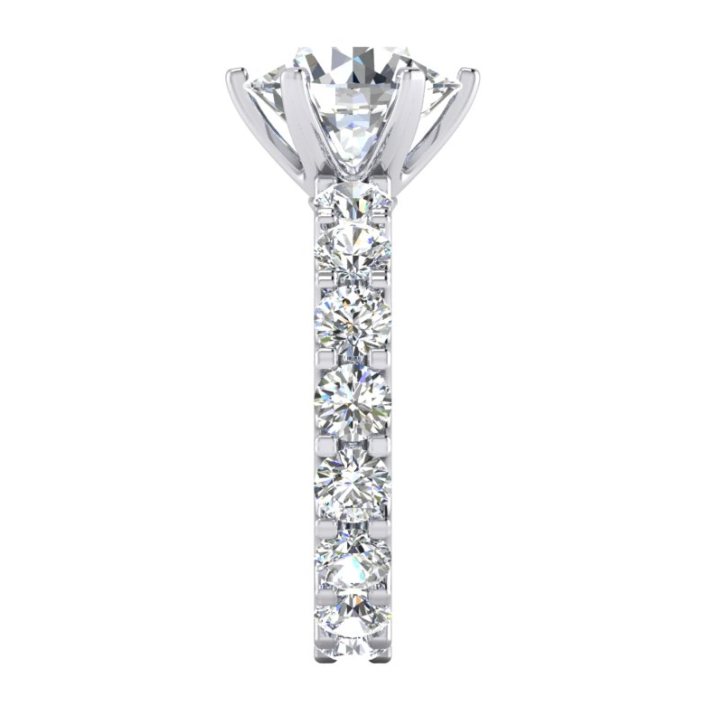 Natural Earth Mined Diamond Ring Eternity Style Shank