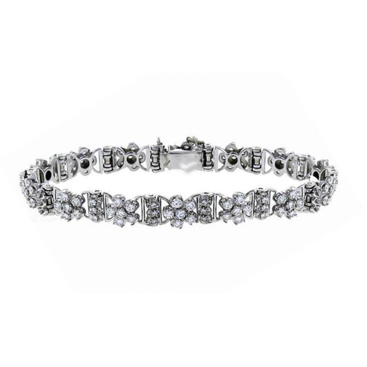 Natural Earth Mined Diamond Tennis Bracelet Ladies Fine White Gold Jewelry 10.70 Carats