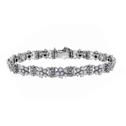 Natural Earth Mined Diamond Tennis Bracelet Ladies Fine White Gold Jewelry 10.70 Carats