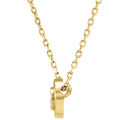 Necklace Pendant With Chain 1.00 Carats Yellow Gold 14K GIA CERTIFIED Lab Grown Diamond