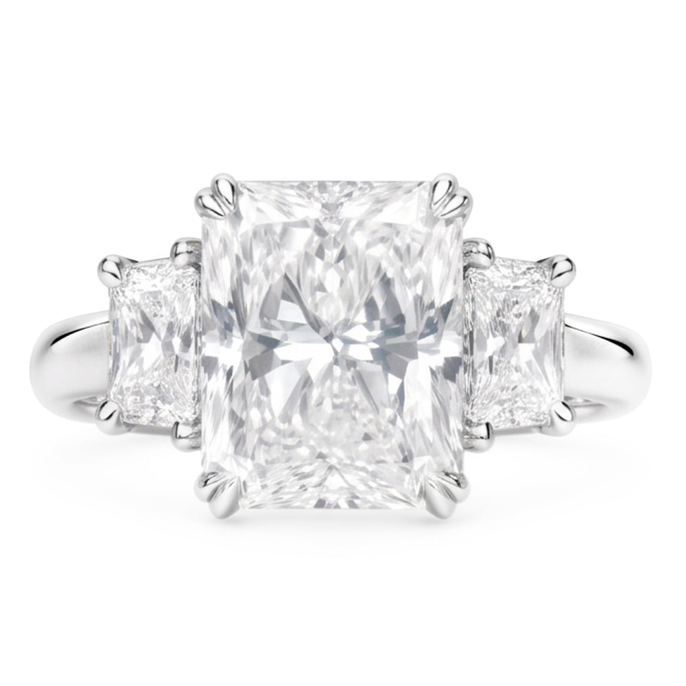 New 10 Carat Genuine Radiant Natural Real Diamond ( Not Lab Grown ) Ring