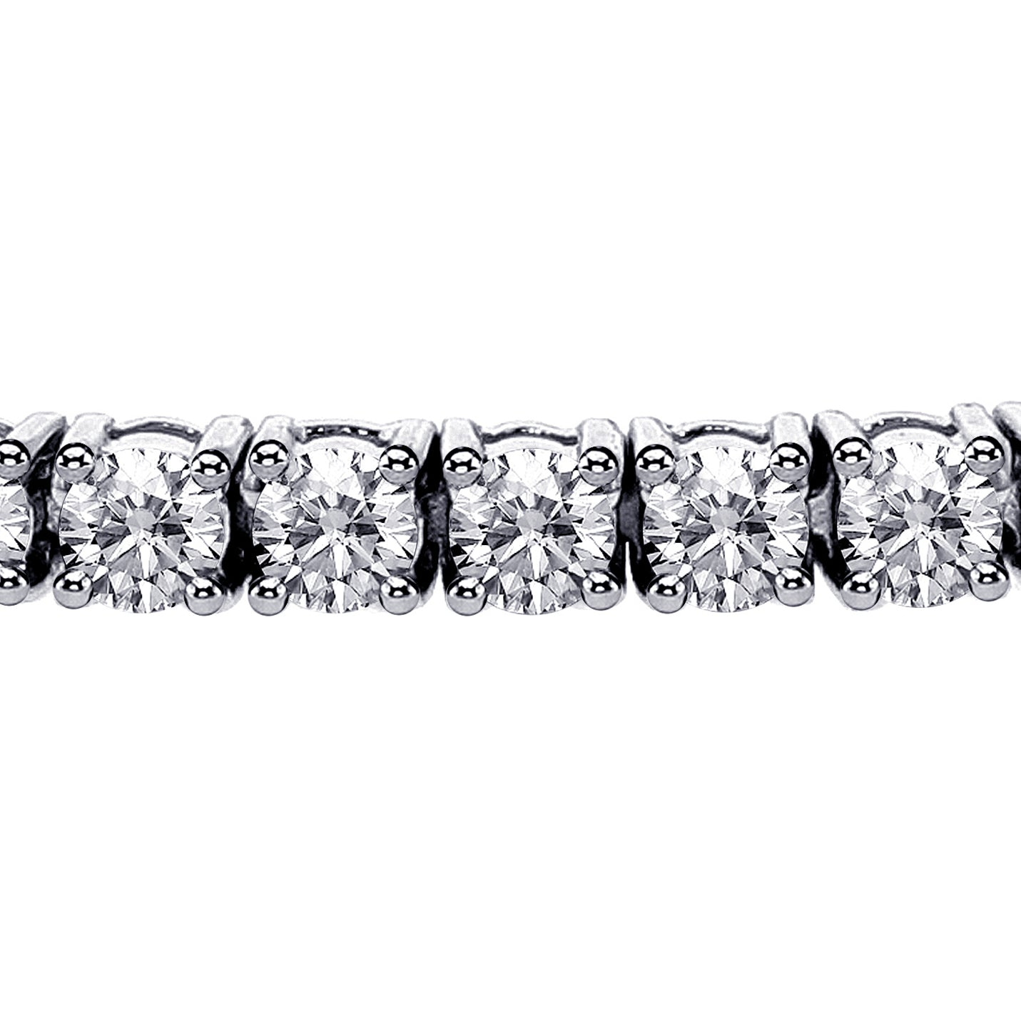 New Round Cut Lab Grown Diamond Tennis Bracelet 5 Carat White Gold 