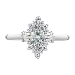 Old Fashioned Marquise Cut Diamond Ring