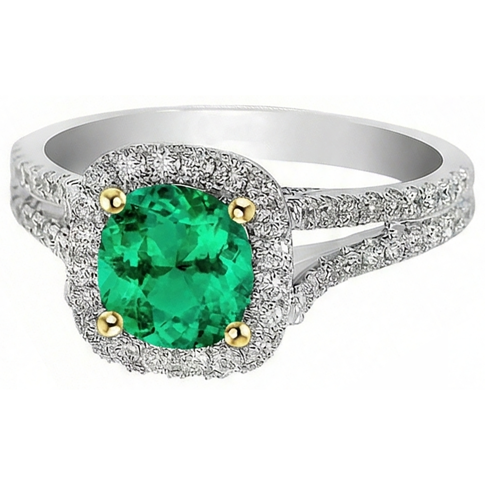 Natural Real ( Not Lab Grown ) Oval Cut Gemstone Jewelry Green Emerald GIA Ring