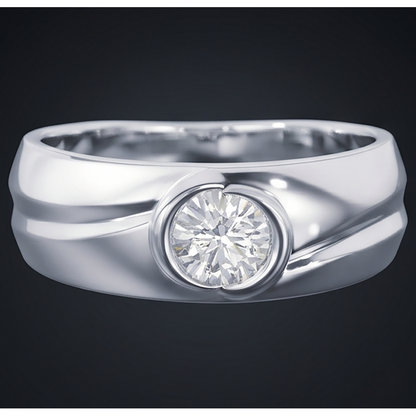 Oval Diamond Ring Mens Jewelry Bezel