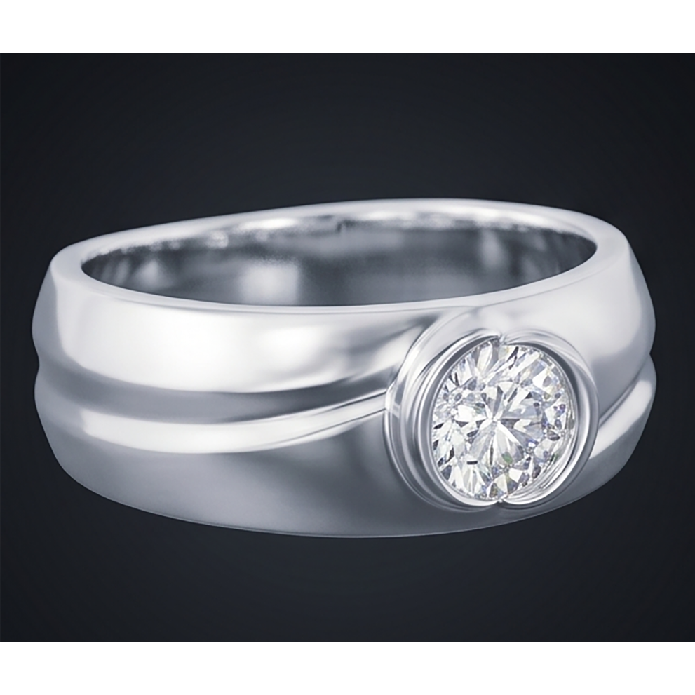 Oval Diamond Ring Mens Jewelry Bezel