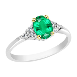 Natural Real ( Not Lab Grown ) Oval Green Emerald GIA Ring Gold Jewelry