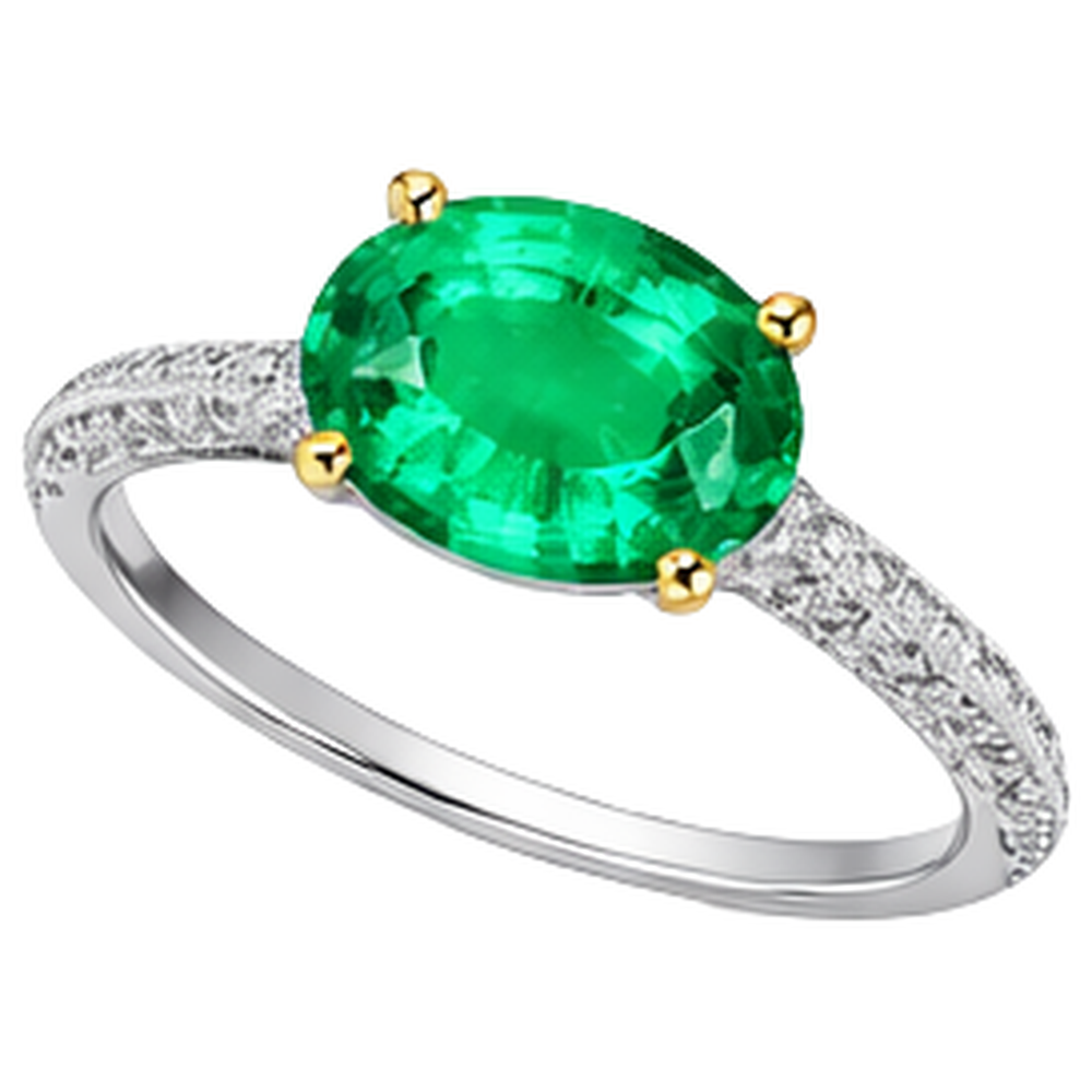 Natural Real ( Not Lab Grown ) Oval Green Emerald GIA Wedding Ring Diamonds Round Cut