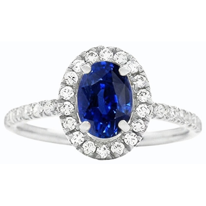 natural round sapphire 4ct ring side angle