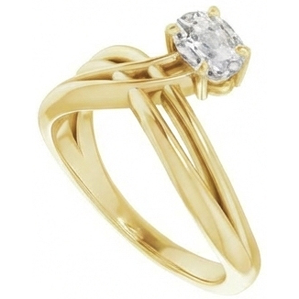 Oval Mined Natural Real Diamond ( Not Lab Grown ) Old Cut Unique Split Shank Yellow Gold Ring 2 Carats