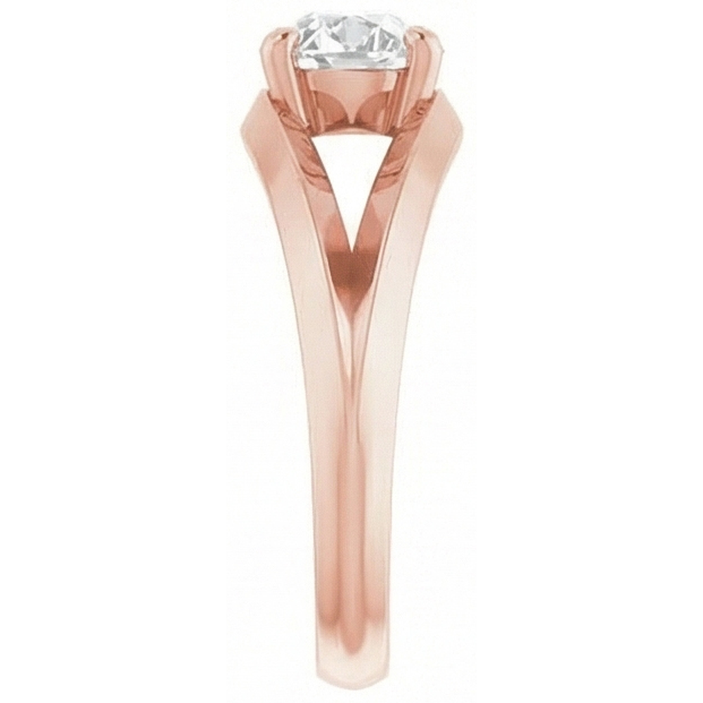 natural oval diamond 3ct ring top view