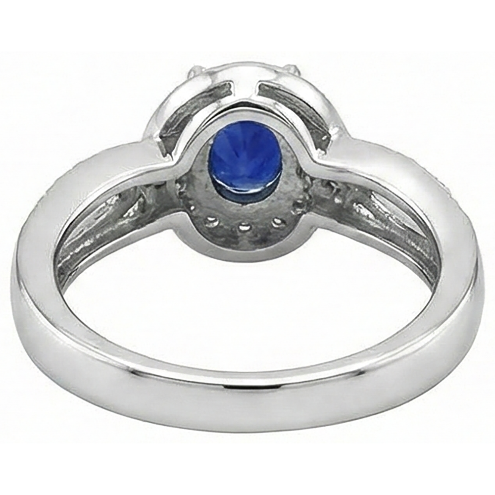 Oval Tanzanite And Round Natural Earth Mined Diamonds 2.50 Carats Wedding Ring Gold 14K