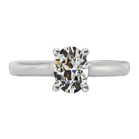 Oval Cut 4 Carat Solitaire Ring