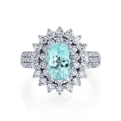 Oval Paraiba Cocktail Ring Sparkle