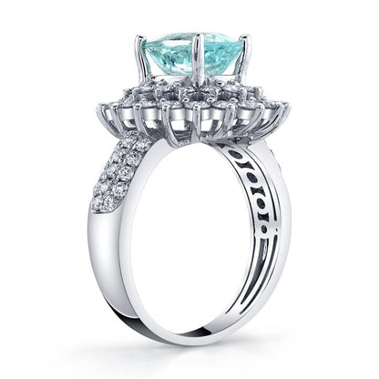 Oval Paraiba Cocktail Ring Sparkle