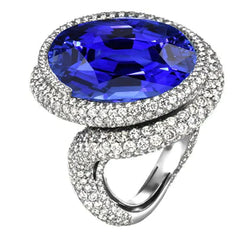 Oval Sapphire Gold Cocktail Ring