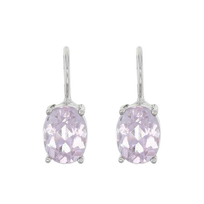 Oval Cut Kunzite Women Jewelry Earrings 26 Carat White Gold 14K