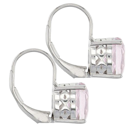 Oval Cut Kunzite Women Jewelry Earrings 26 Carat White Gold 14K