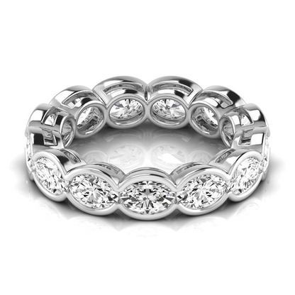 Oval Diamond 4.29 Ct New Eternity Band Lab Grown Ring