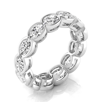 Oval Diamond 4.29 Ct New Eternity Band Lab Grown Ring