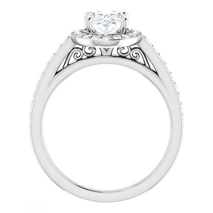 natural round diamond 5.50ct ring top view