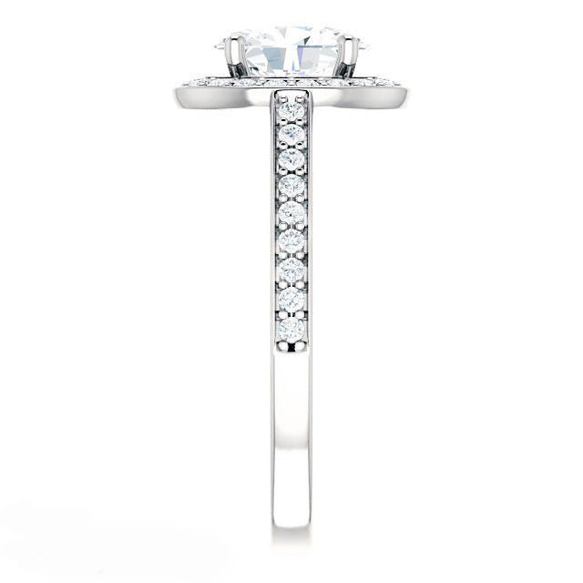 natural round diamond 5.50ct ring profile view