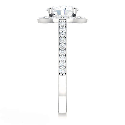 natural round diamond 5.50ct ring profile view