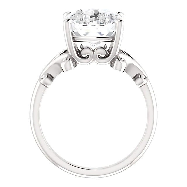 Oval Old Mine Split Shank Prong Set Lab Grown Large Diamond Ring 8 Carats