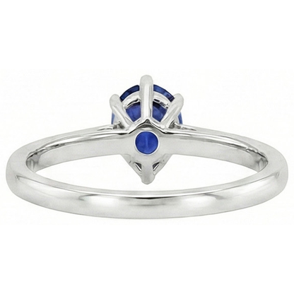 Natural Real ( Not Lab Grown )  Pear Blue Sapphire Solitaire Engagement Ring 1 Carat Gemstone Jewelry