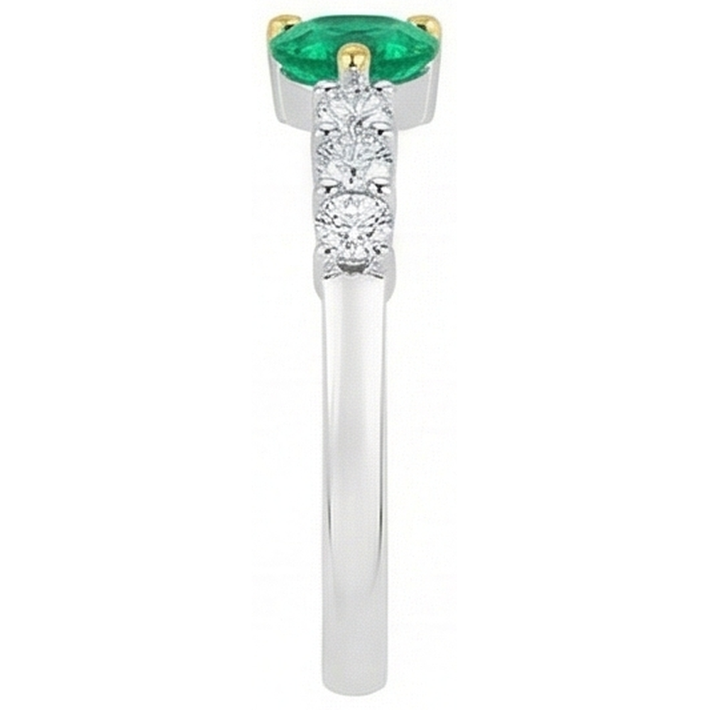 Natural Real ( Not Lab Grown ) Pear Cut Gemstone Ring Green Emerald GIA Anniversary Jewelry