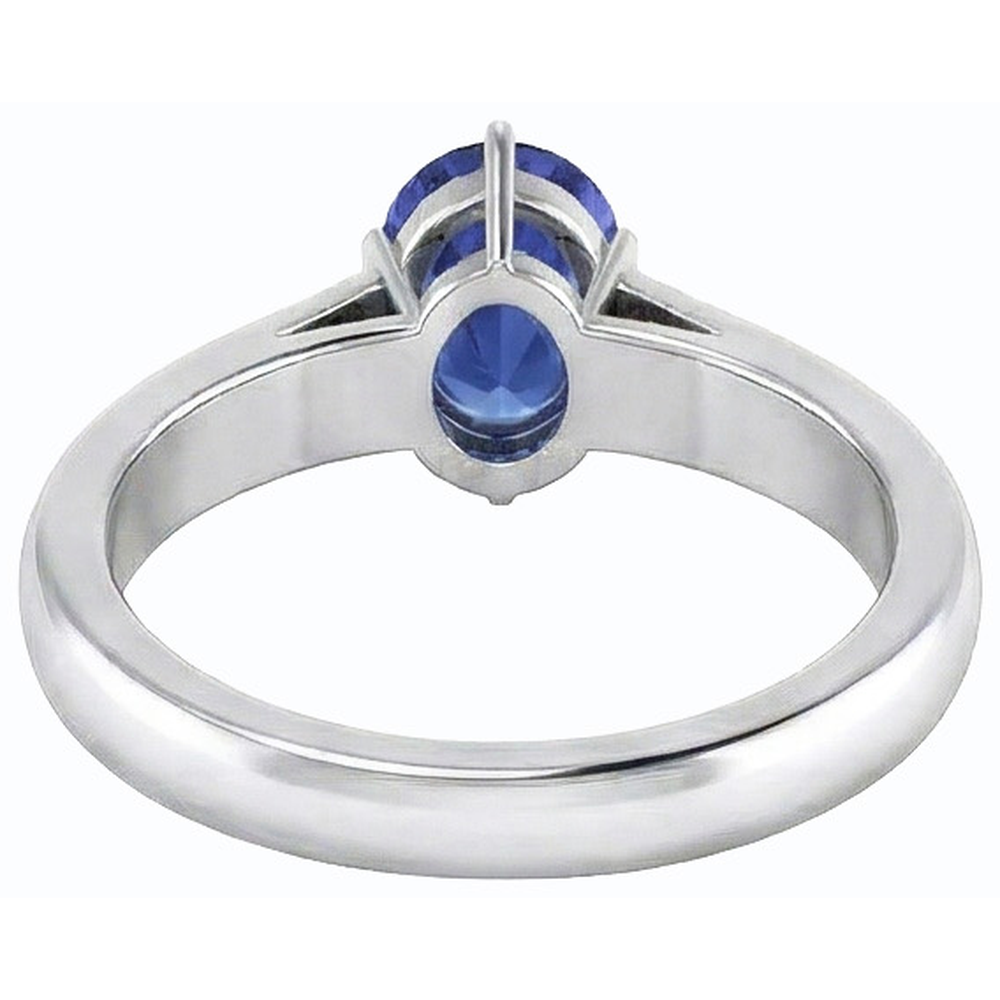 Pear Solitaire Natural Blue Sapphire Ring 1.50 Carats