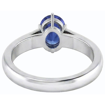 Pear Solitaire Natural Blue Sapphire Ring 1.50 Carats