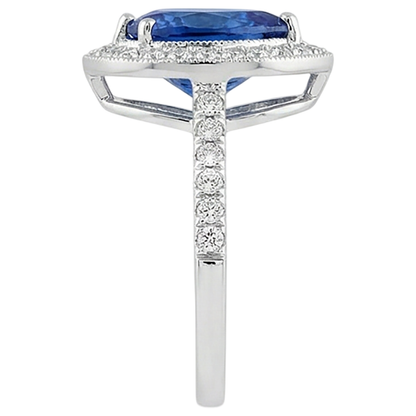 Pear Tanzanite And Natural Earth Mined Diamond Wedding Ring Gold 2.25 Carats Jewelry