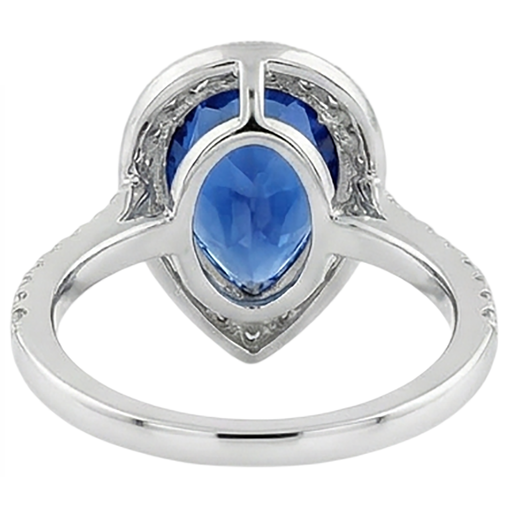 Pear Tanzanite And Natural Earth Mined Diamond Wedding Ring Gold 2.25 Carats Jewelry