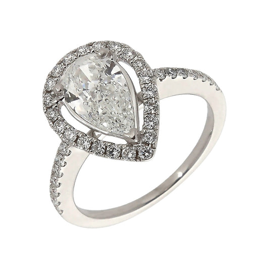natural round diamond 7ct ring side angle