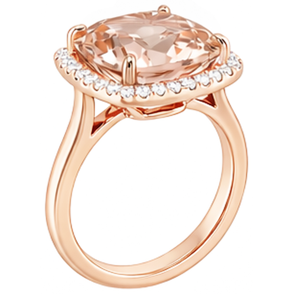 Pink Cushion Morganite Natural Earth Mined Diamond Wedding Ring 22.50 Carats Rose Gold 14K