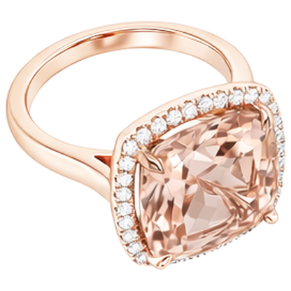 Pink Cushion Morganite Natural Earth Mined Diamond Wedding Ring 22.50 Carats Rose Gold 14K