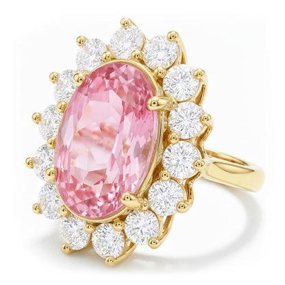 Pink Kunzite Designer Cocktail Ring